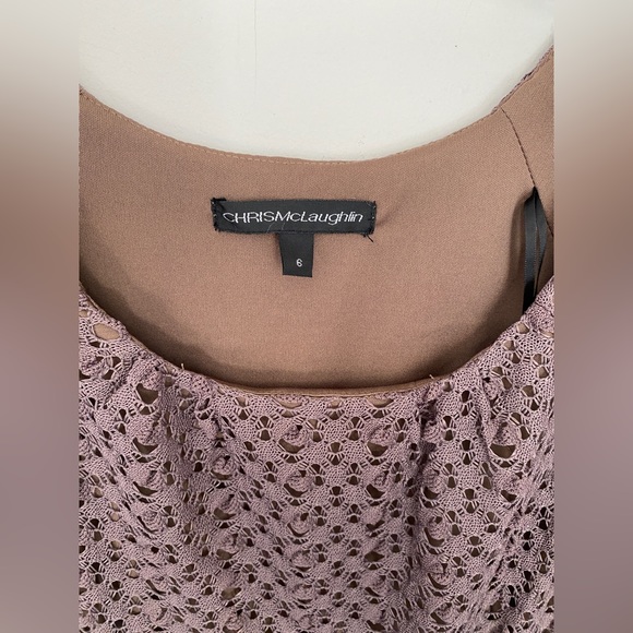 NWT Chris McLaughlin Purple Crochet Pullover Dress Size 6 - Picture 4 of 8